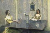 Thomas Dewing Canvas Paintings - A Reading
